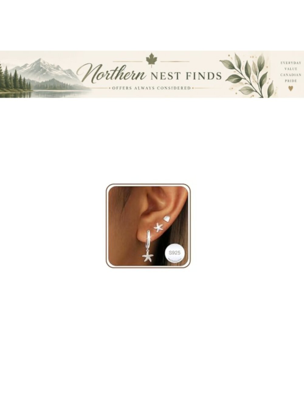 14k Gold Plated Hoop Drop Earrings Silver Stud Earring Set Dangle Cartilage